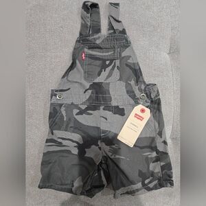 Levi's Kids Gray Camo Overalls‎